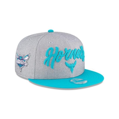 Charlotte Hornets Gorra | New Era Official NBA Draft 9fifty Snapback Cap Mexico - Grises